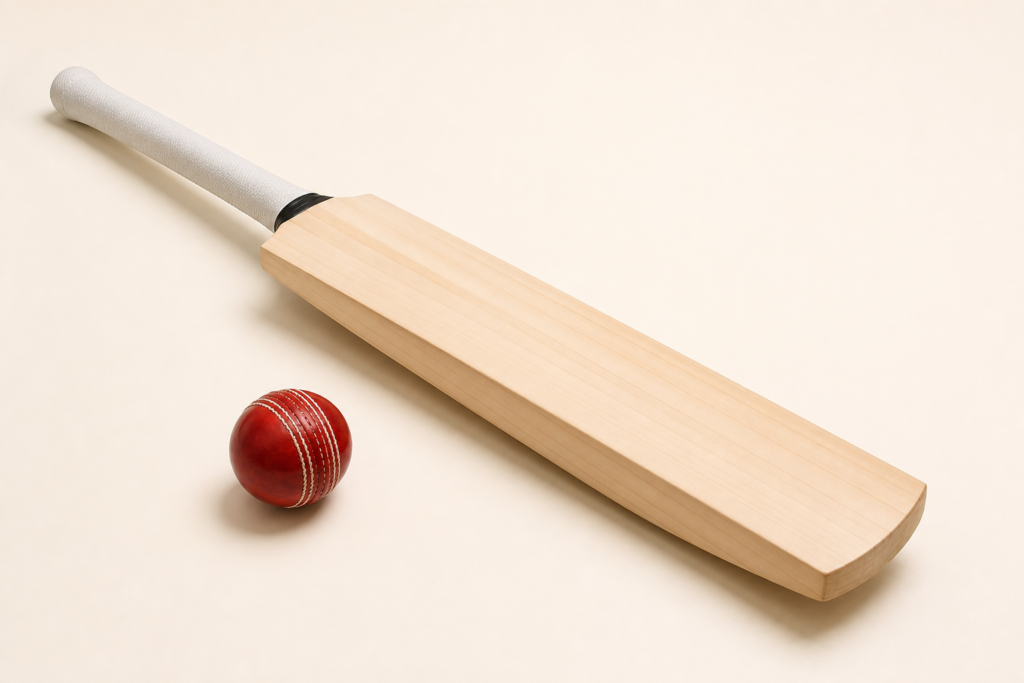 Cricket bat and ball